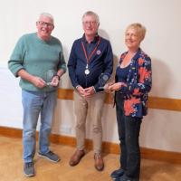David Silk with Colin Miller (L) and Laura Drury (R) with their Photographer of the Year Awards